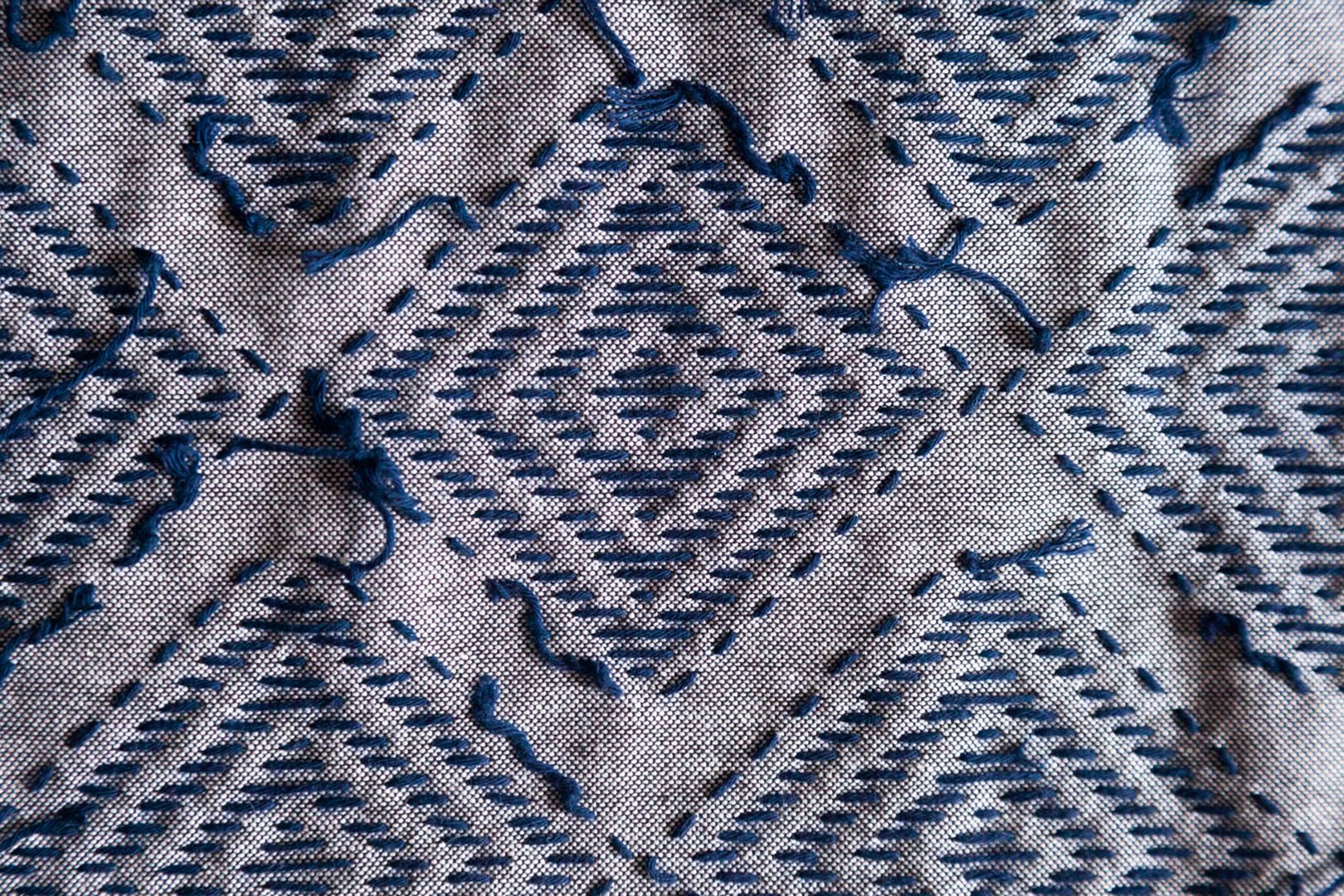 Darning - Silk Screened Embroidery Pattern - Miniature Rhino