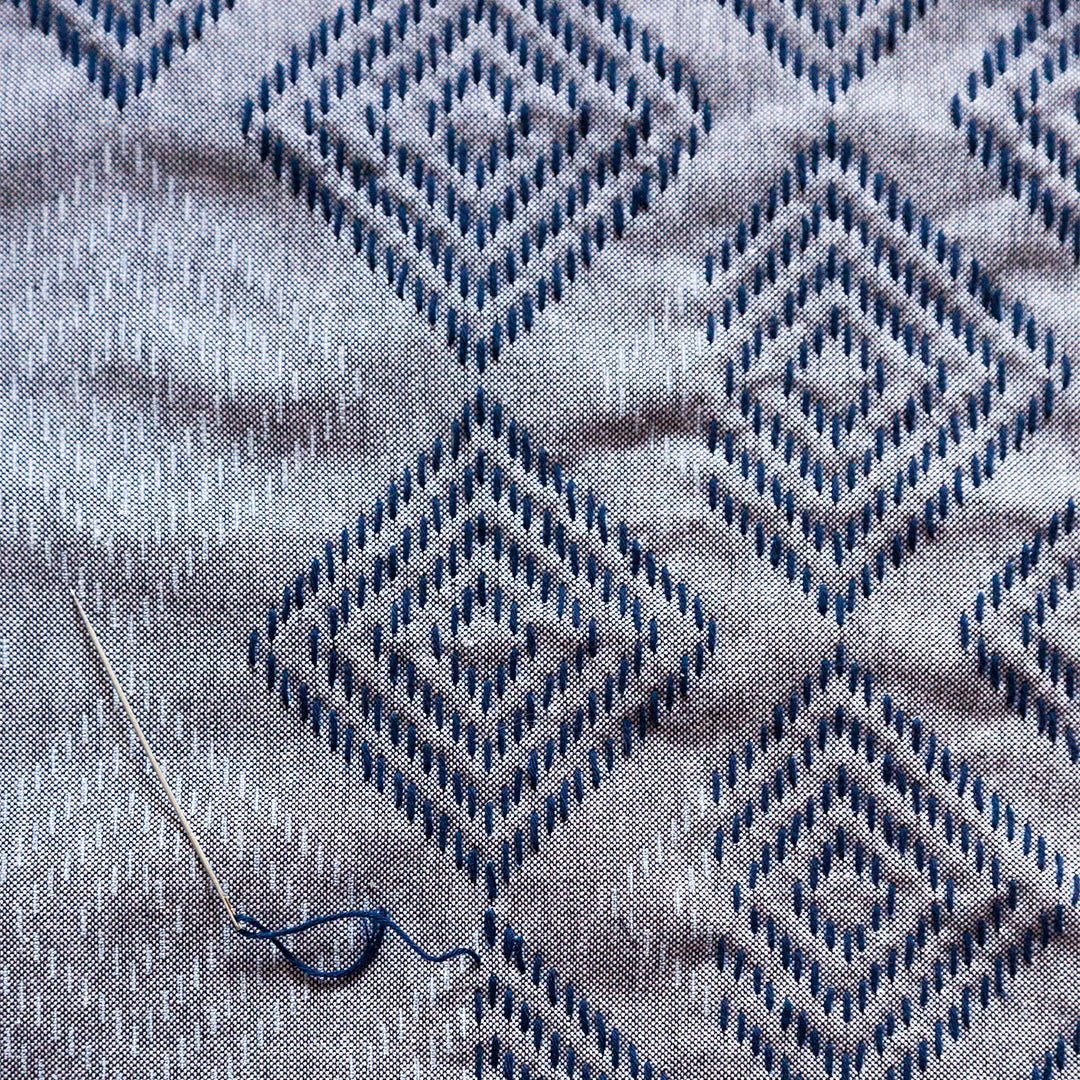 Darning - Silk Screened Embroidery Pattern - Miniature Rhino