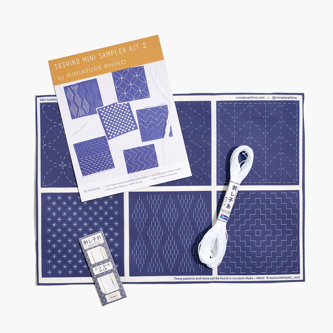Sashiko Mini Sampler Kit 2 - Miniature Rhino