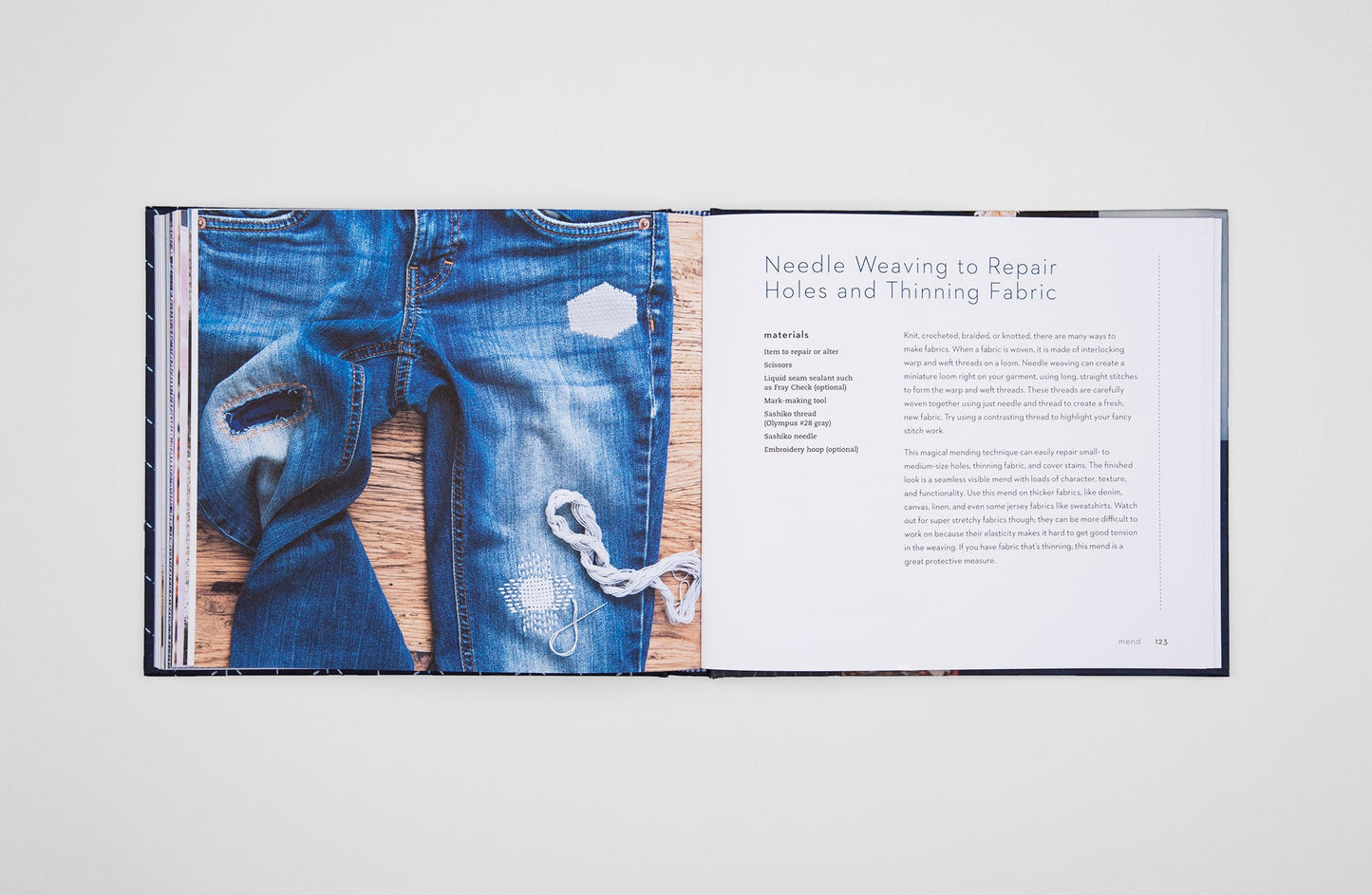 Signed Copy of Make and Mend Book - Sashiko - Inspired Embroidery Projects - Miniature Rhino