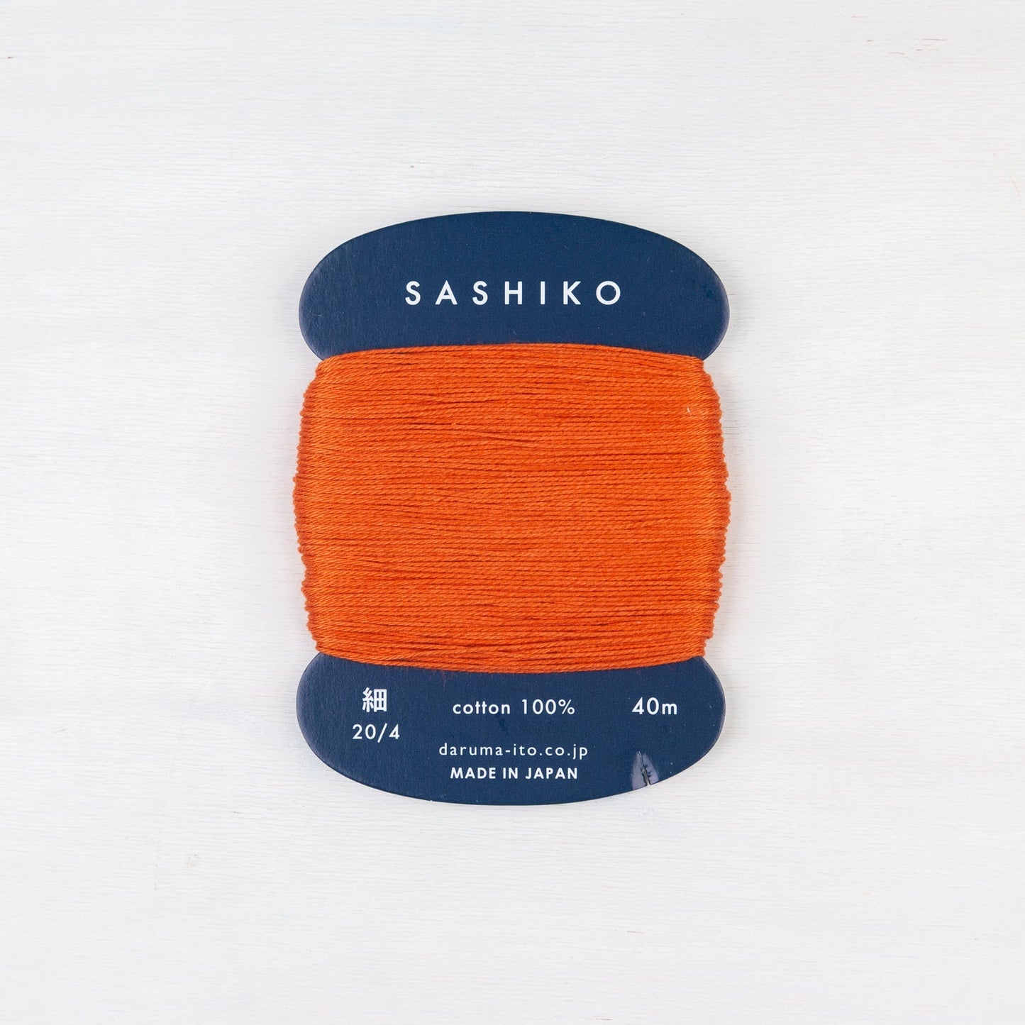Thin Daruma Sashiko Thread Card - Miniature Rhino