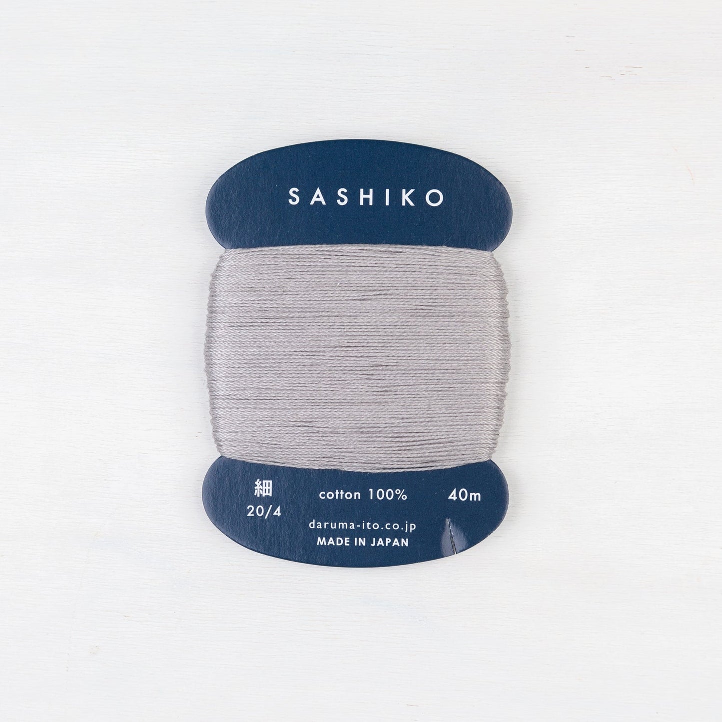Thin Daruma Sashiko Thread Card - Miniature Rhino