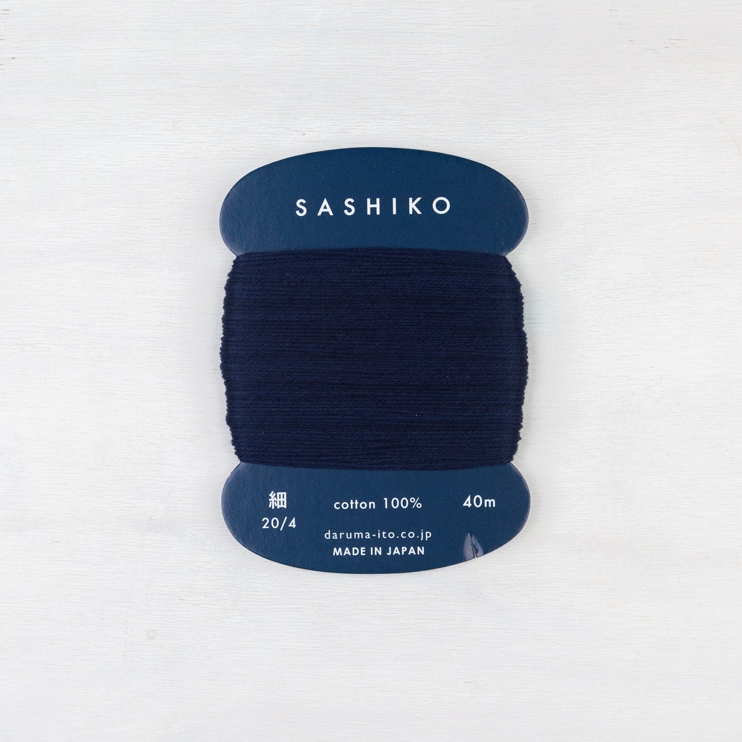 Thin Daruma Sashiko Thread Card - Miniature Rhino