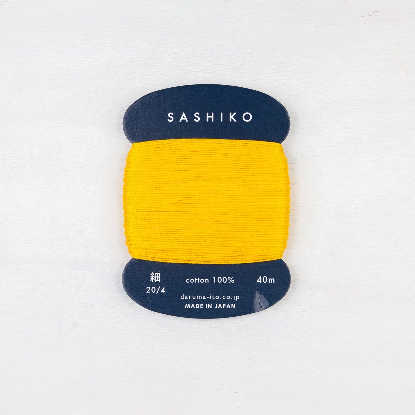 Thin Daruma Sashiko Thread Card - Miniature Rhino