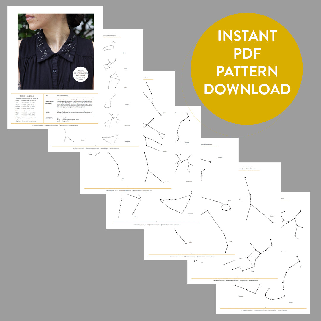 Zodiac Constellation Pattern PDF