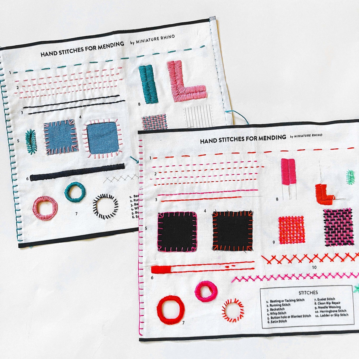 Hand Stitches for Mending Booklet + Sampler