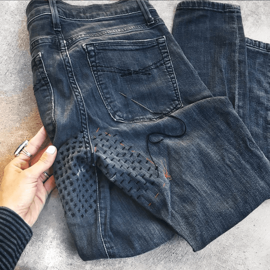 Quilt Con Denim Mending Class Kit - Miniature Rhino