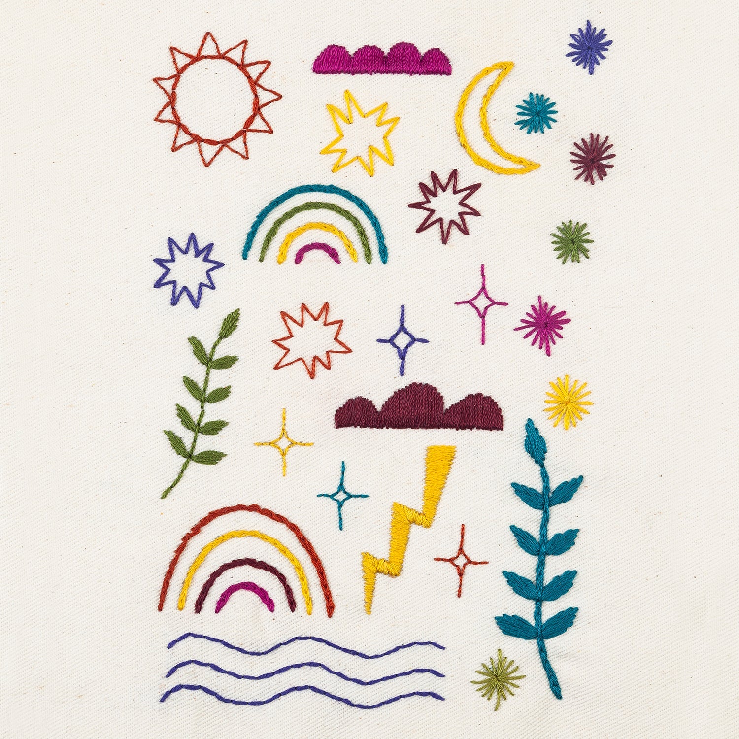 Intro to Embroidery Kit - Miniature Rhino