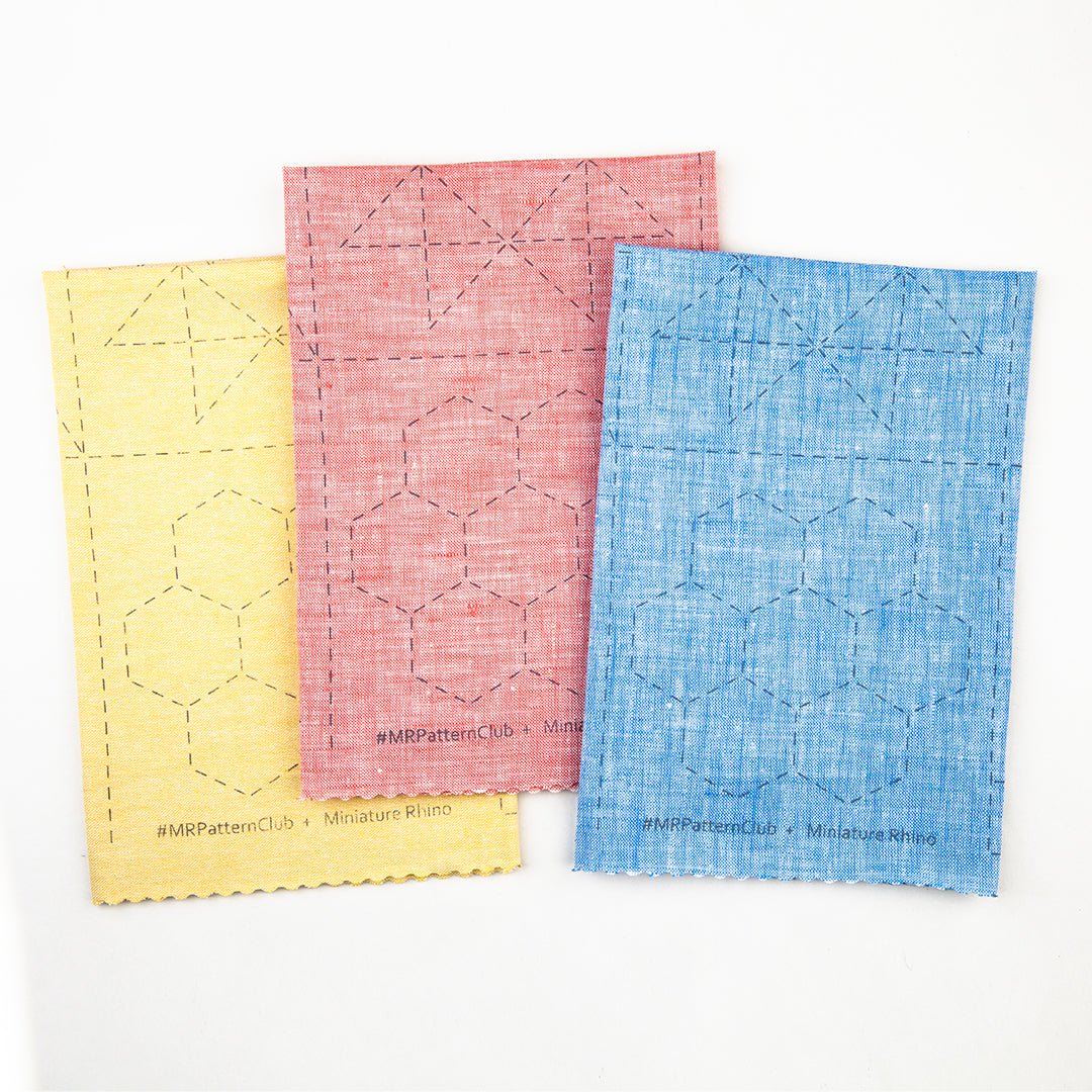 MR Pattern Club Stitch Sampler - Mini Quilt - Miniature Rhino