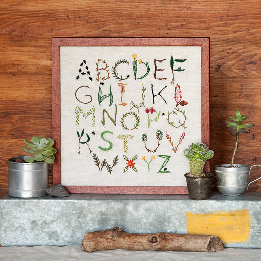 Nature Inspired Alphabet Sampler - Miniature Rhino