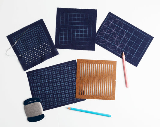 Sashiko Grid Stencil, the original - Miniature Rhino