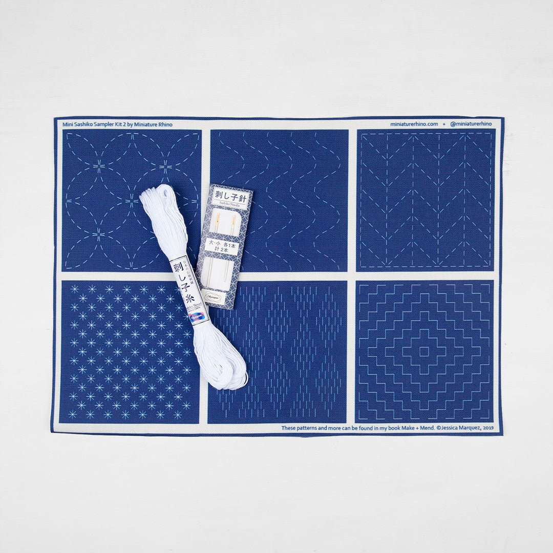Sashiko Mini Sampler Kit 2 - Miniature Rhino