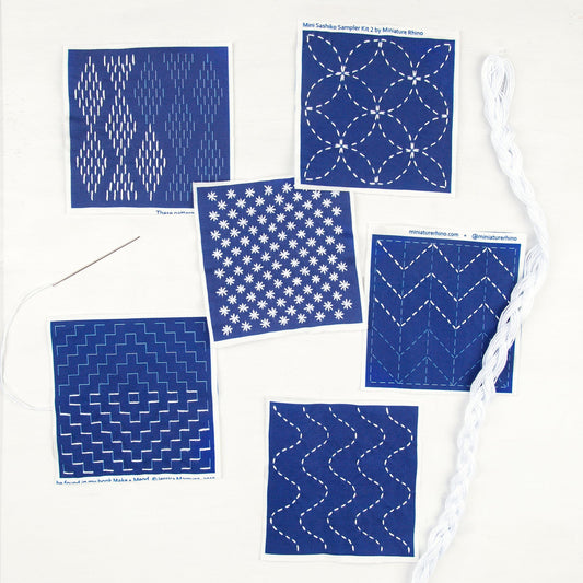 Sashiko Mini Sampler Kit 2 - Miniature Rhino