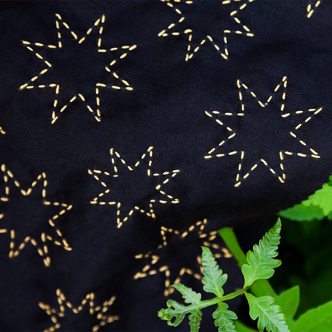 Stars - Silk Screened Embroidery Pattern - Miniature Rhino