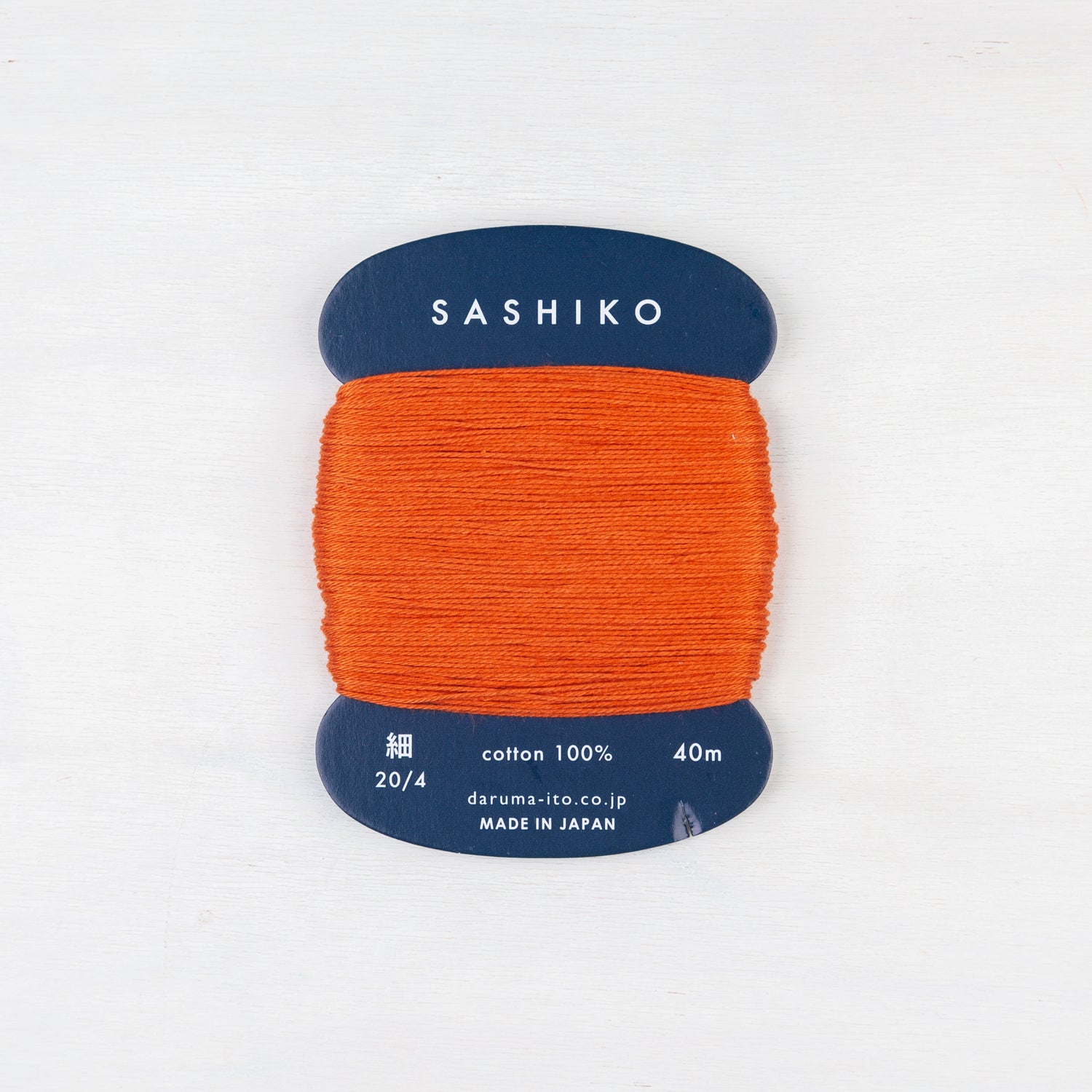 Thin Daruma Sashiko Thread Card - Miniature Rhino