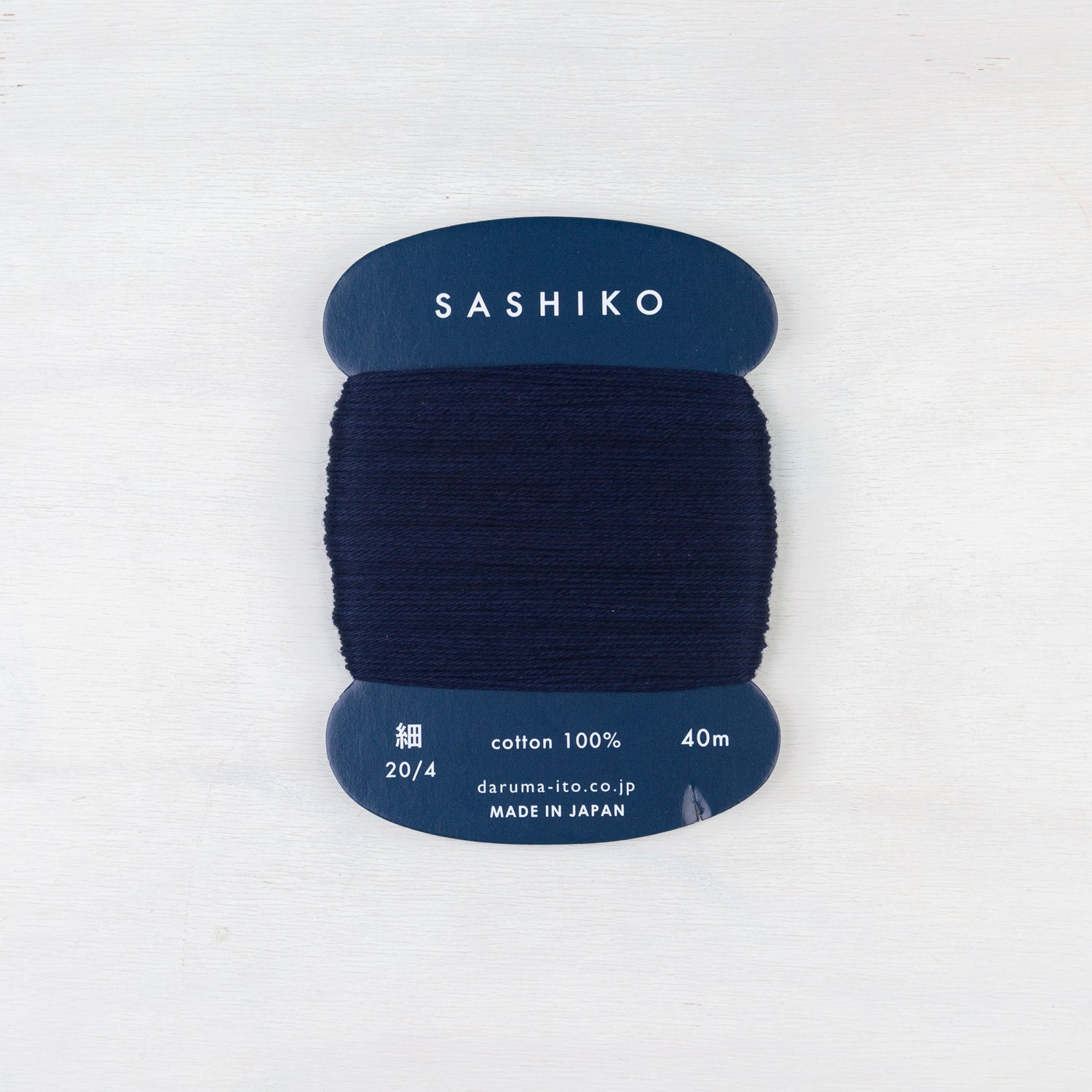 Thin Daruma Sashiko Thread Card - Miniature Rhino